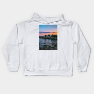 Summer Sunset Relax Yoga Beach Meditation Kids Hoodie